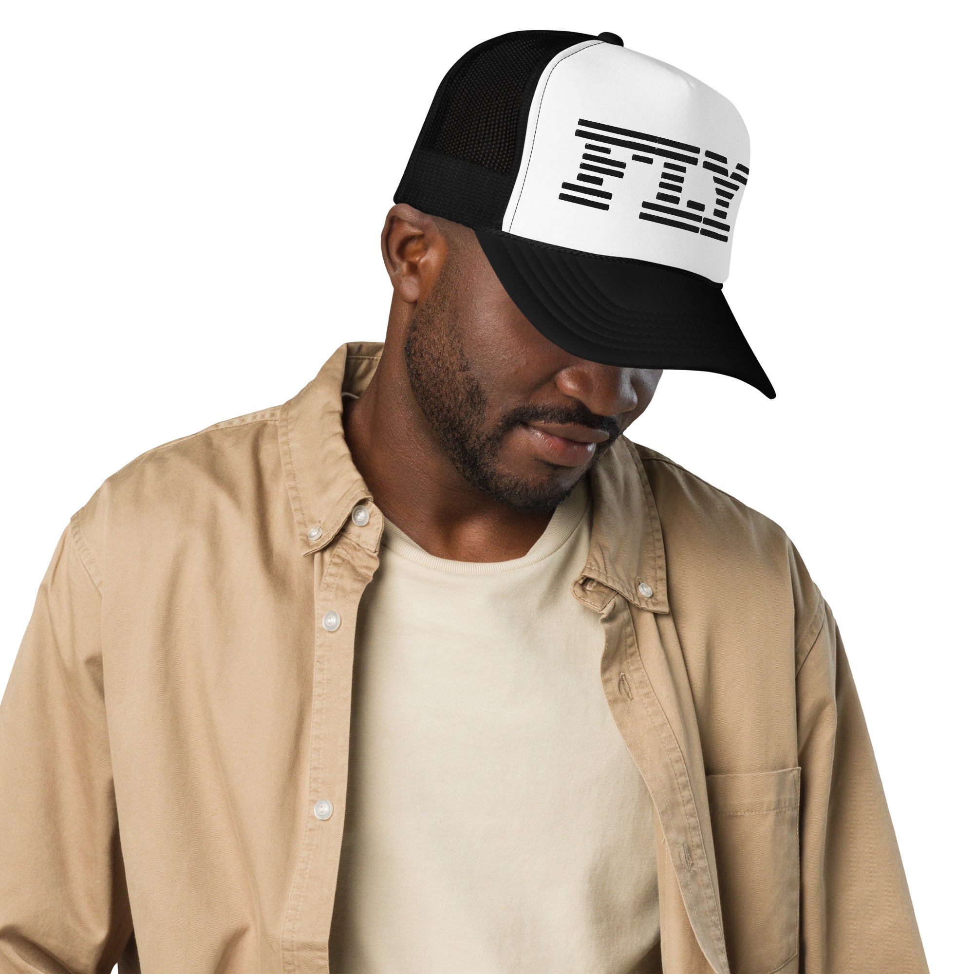 Black / White FLY Trucker Hat
