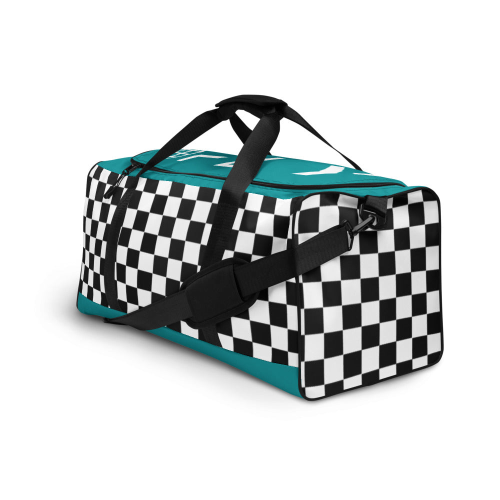 Checkered Aqua Duffle bag