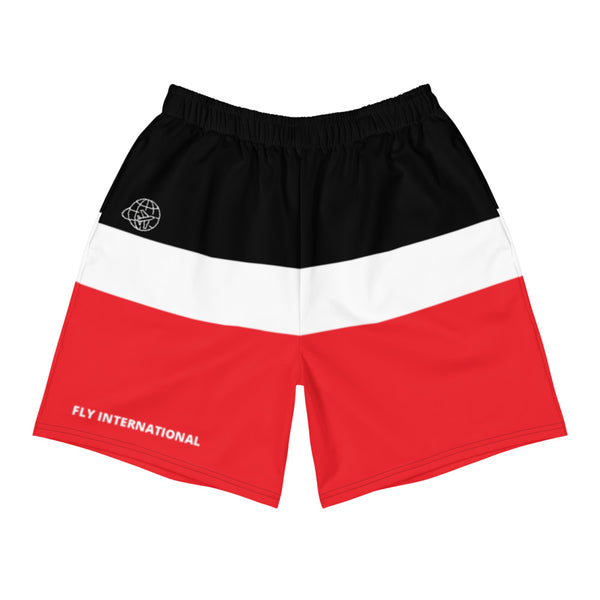 Fly International Red / Black Men's Athletic Long Shorts