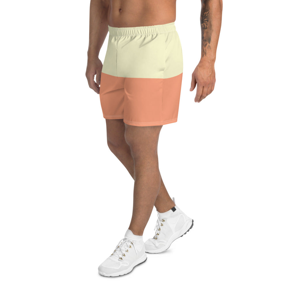 Canteloupe / Meringue Men's Athletic Long Shorts
