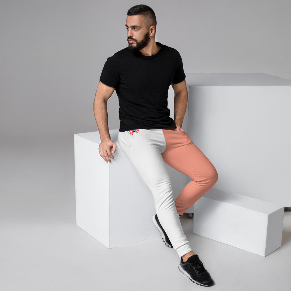 Peach / White Men's Joggers