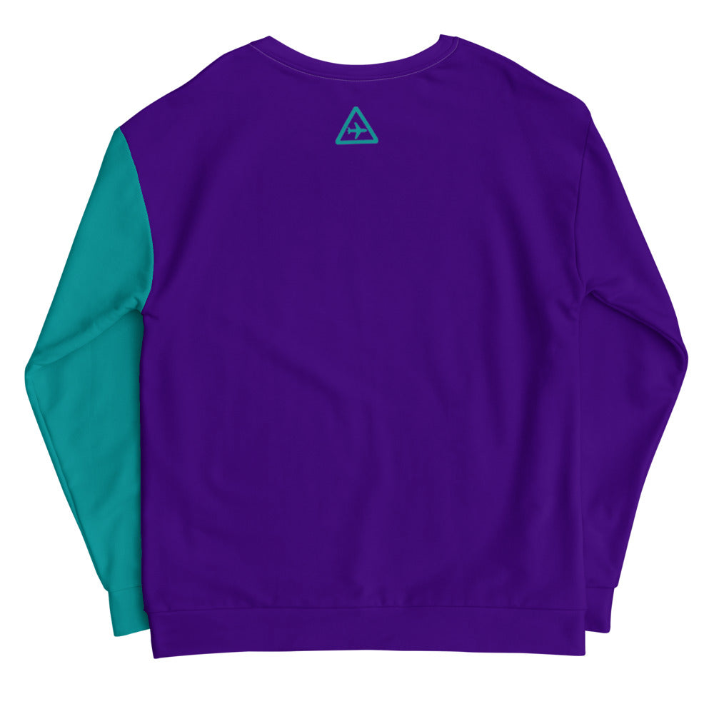 Purple / Turquoise Unisex Sweatshirt