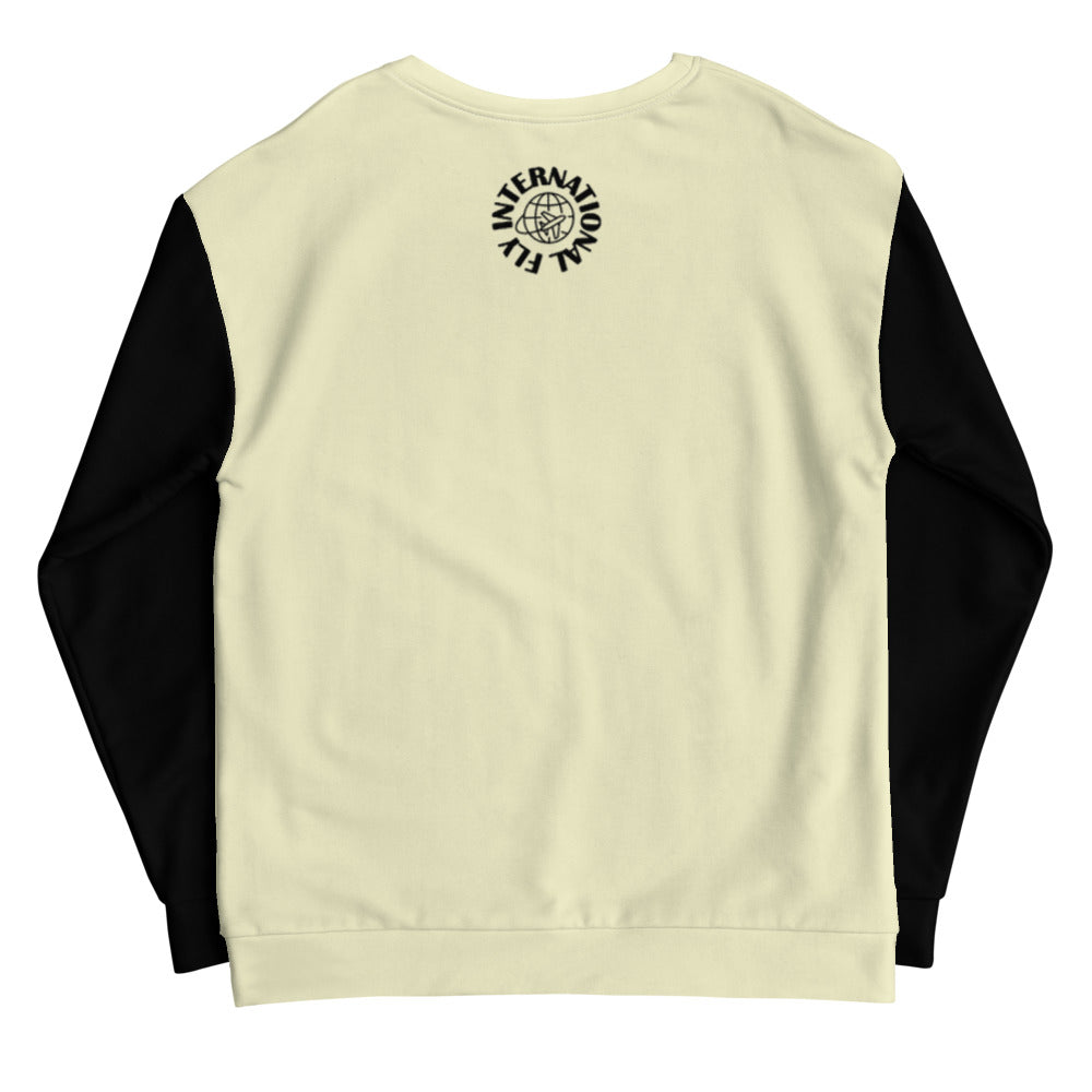Meringue / Black Unisex Sweatshirt