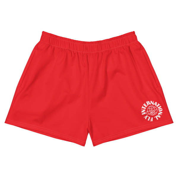 Red Women's Athletic Shorts