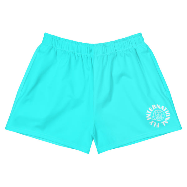 Neon Teal Women's Athletic Shorts