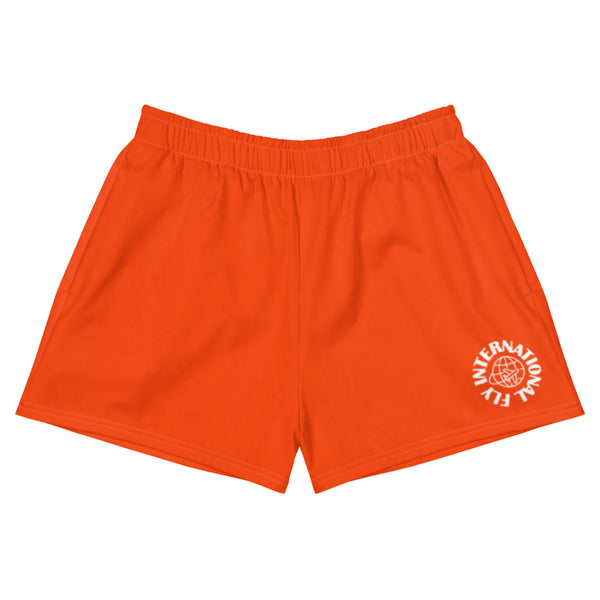 Neon Orange  Women's Athletic Shorts