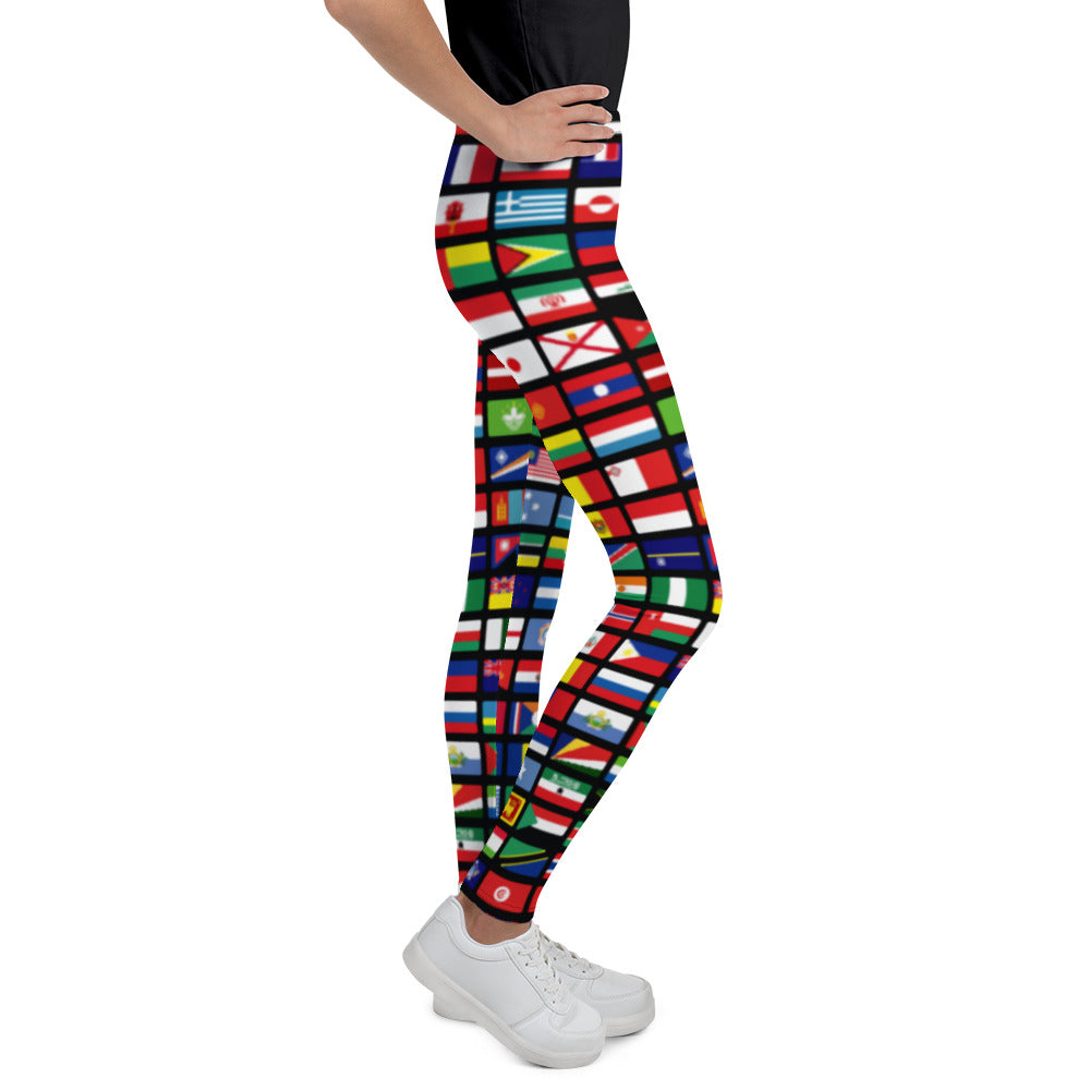 Fly International World Flag Youth Leggings