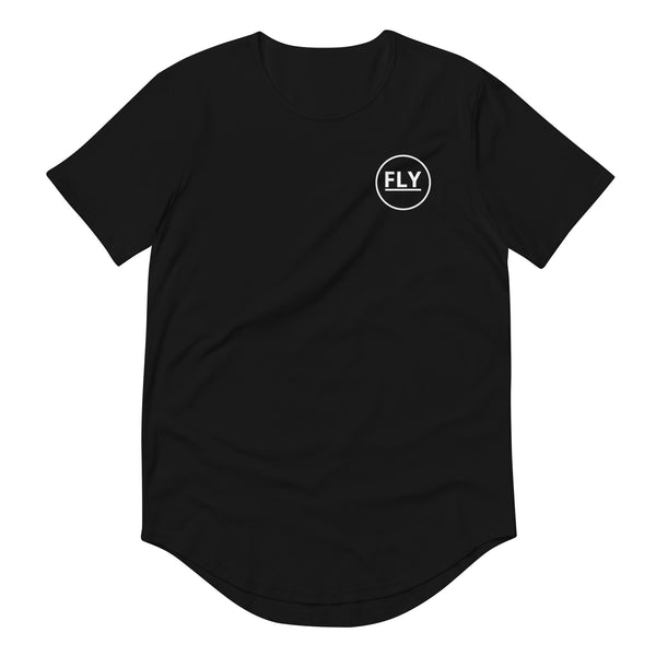 FLY Logo Men's Curved Hem T-Shirt