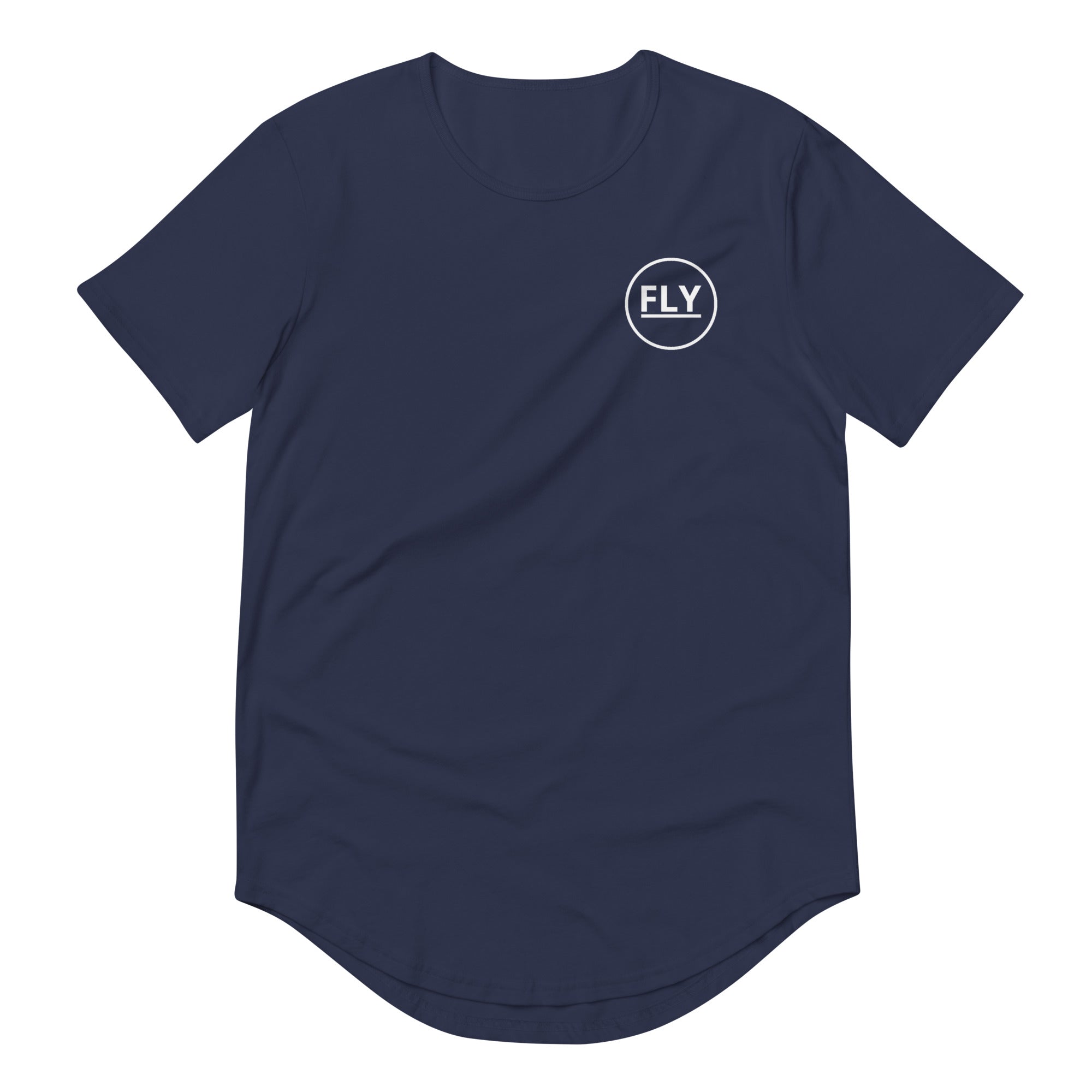 FLY Logo Men's Curved Hem T-Shirt