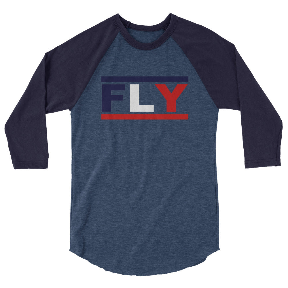 Fly 3/4 sleeve raglan shirt