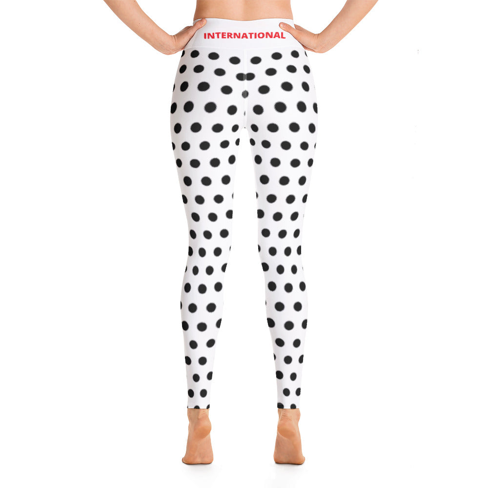 Black Polka dot Yoga Leggings