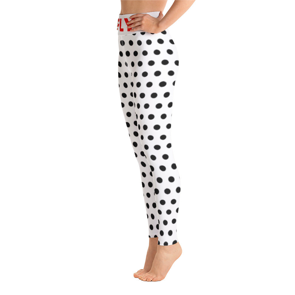 Black Polka dot Yoga Leggings
