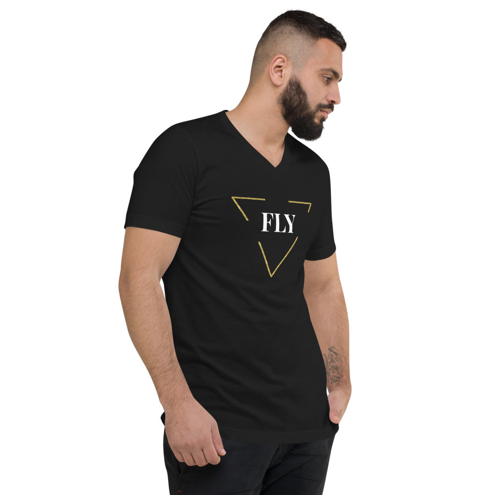 Golden FLY Unisex V-Neck T-Shirt