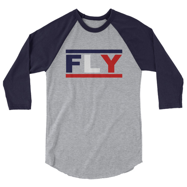 Fly 3/4 sleeve raglan shirt