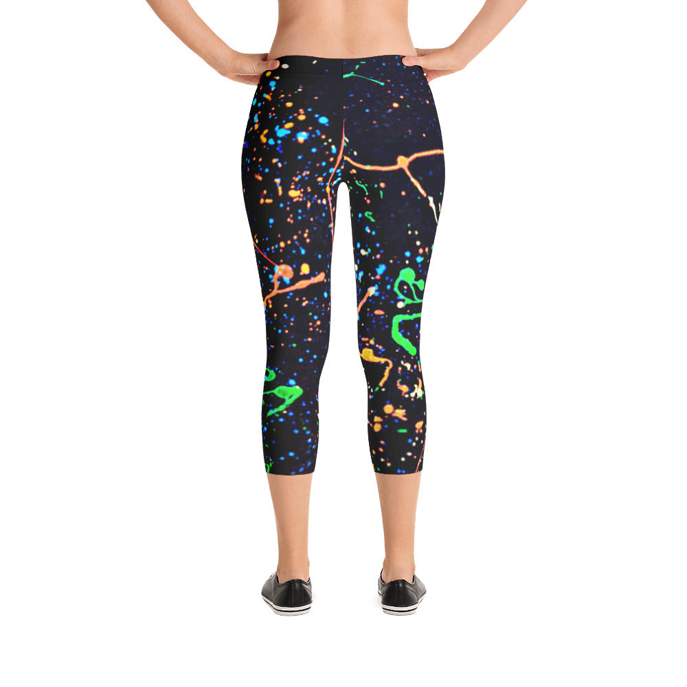 Splatter Capri Leggings