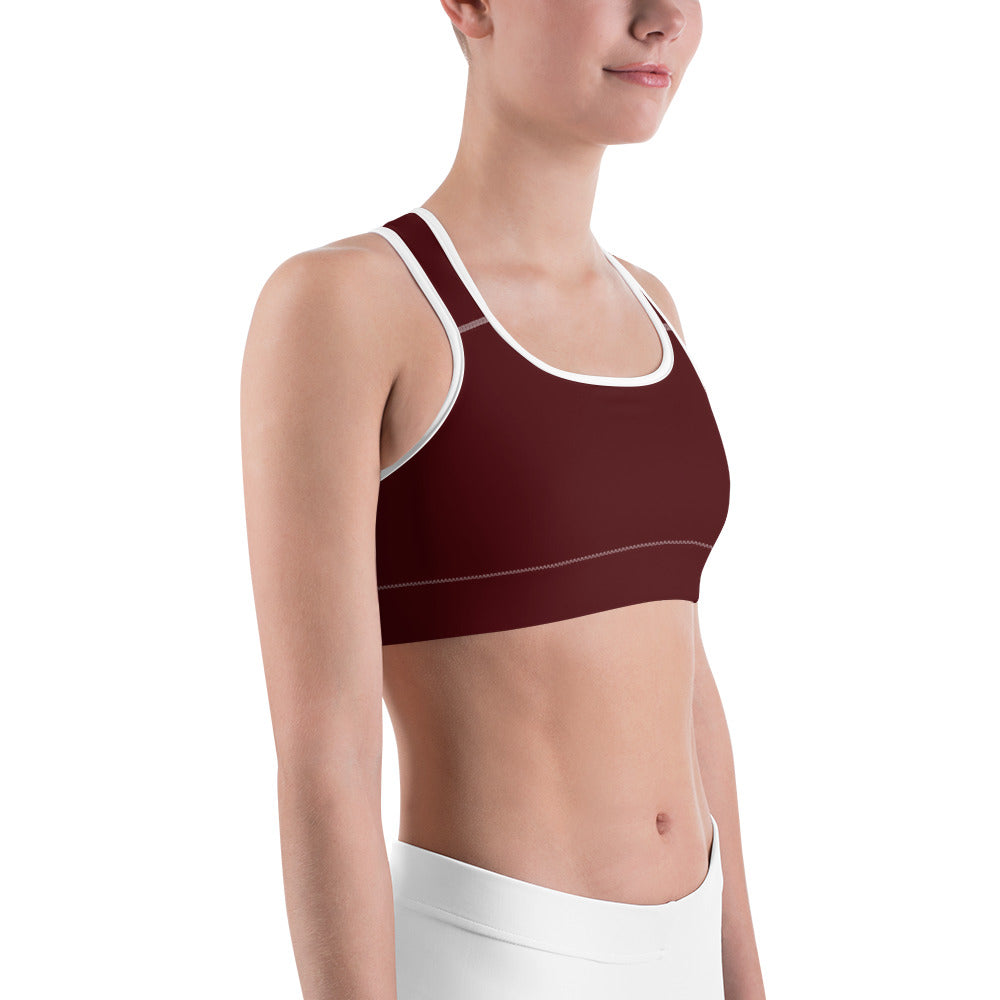 Maroon Sports Bra