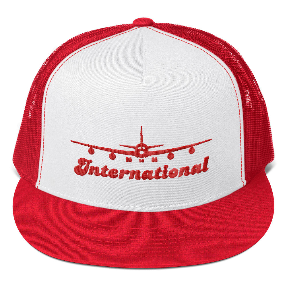 International Red Ink Trucker Cap