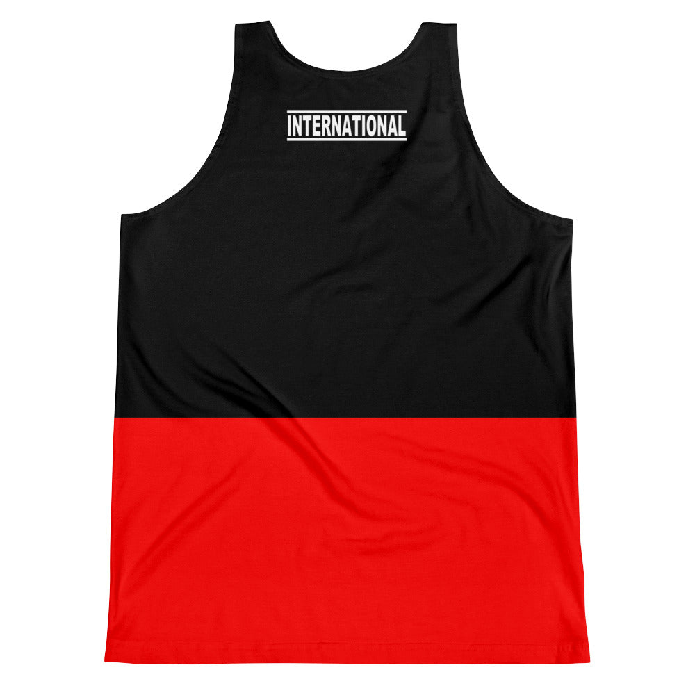 Red and Black Fly Unisex Tank Top