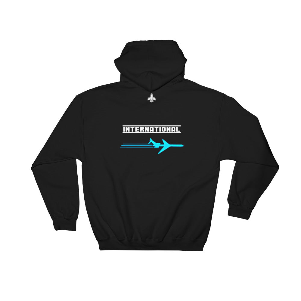 Fly International Teal and Black Hooded Sweatshirt
