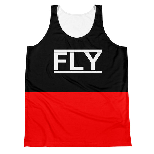 Red and Black Fly Unisex Tank Top