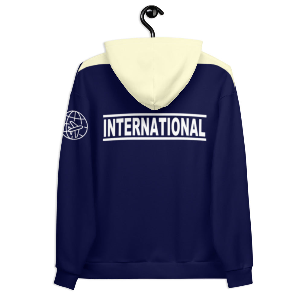Navy Blue / Yellow Unisex Hoodie