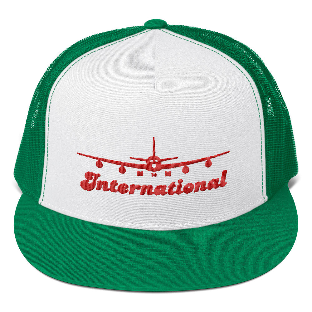 International Red Ink Trucker Cap