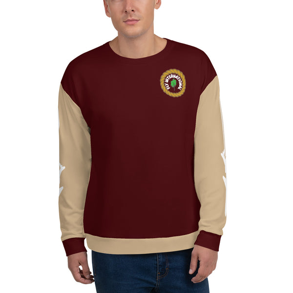 Maroon / Tan Unisex Sweatshirt