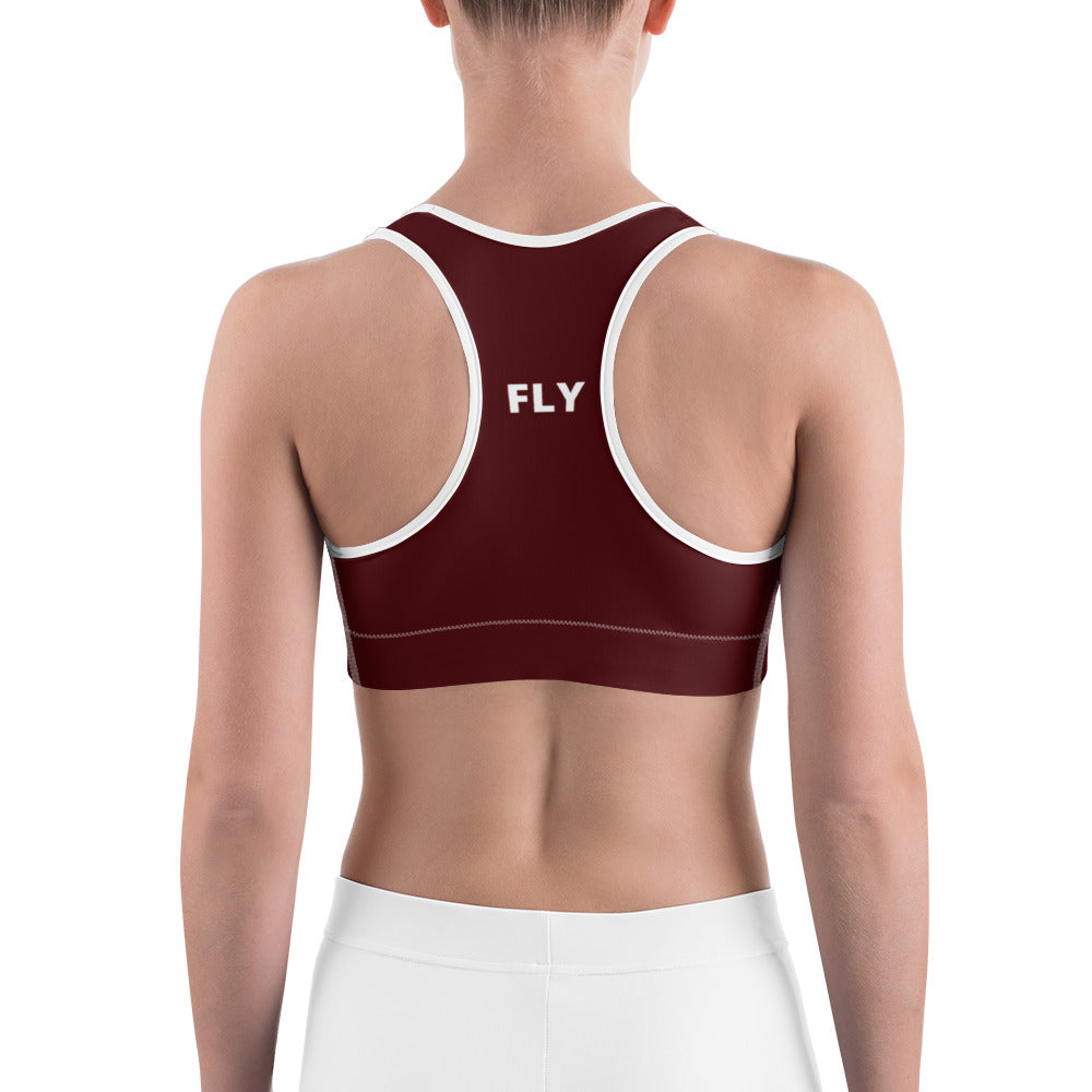 Maroon Sports Bra