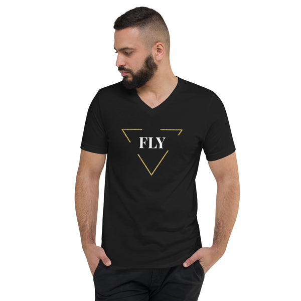 Golden FLY Unisex V-Neck T-Shirt