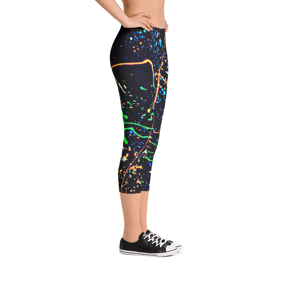 Splatter Capri Leggings