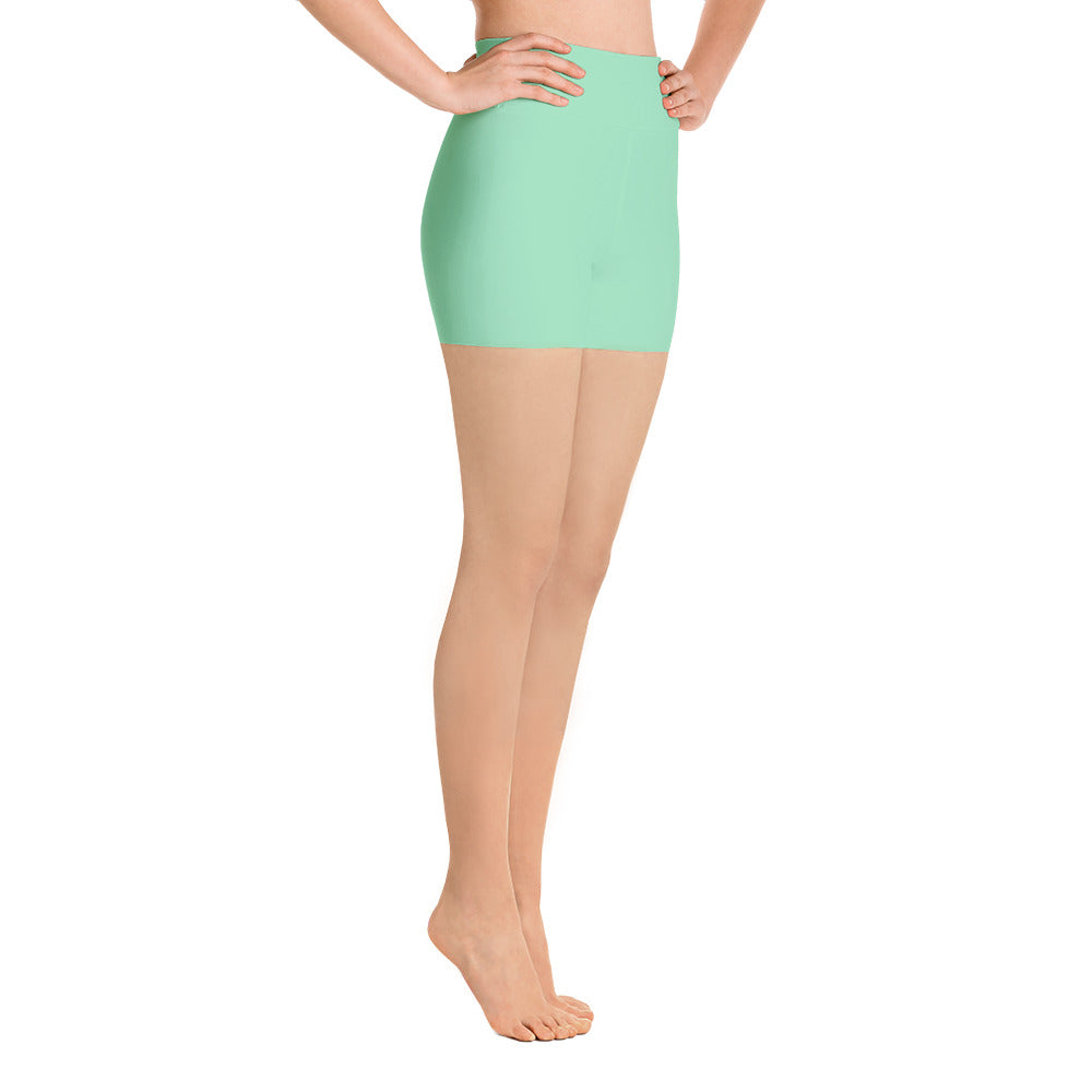 Sea Green Yoga Shorts