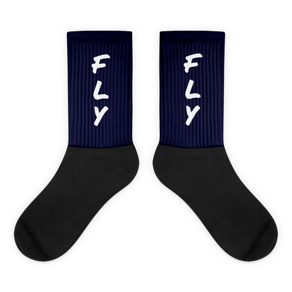 Navy Blue Fly Socks