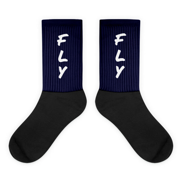Navy Blue Fly Socks