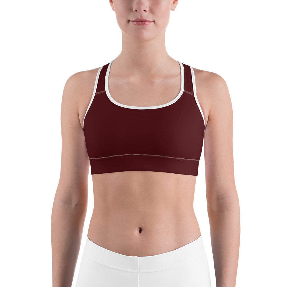 Maroon Sports Bra
