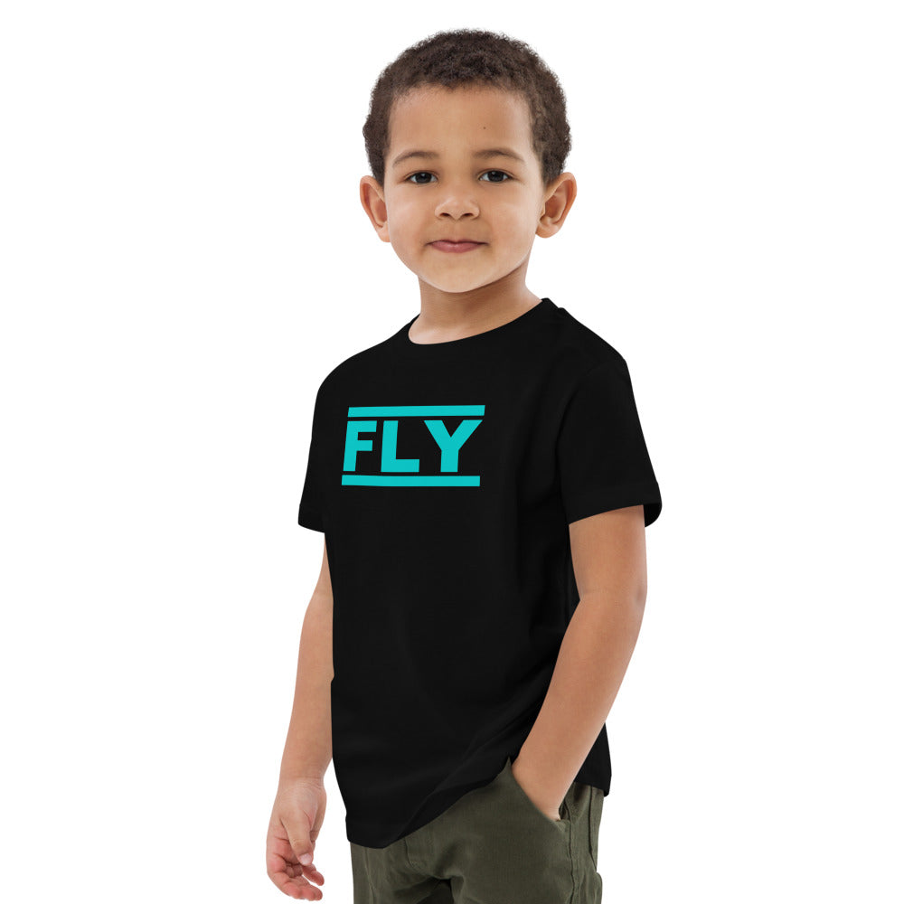 Turquoise Unisex Organic cotton Kids T-Shirt