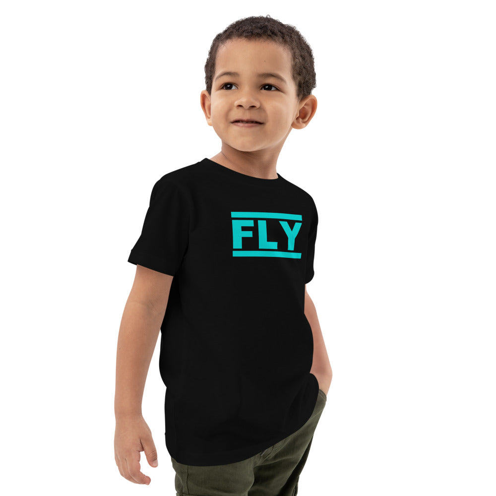 Turquoise Unisex Organic cotton Kids T-Shirt