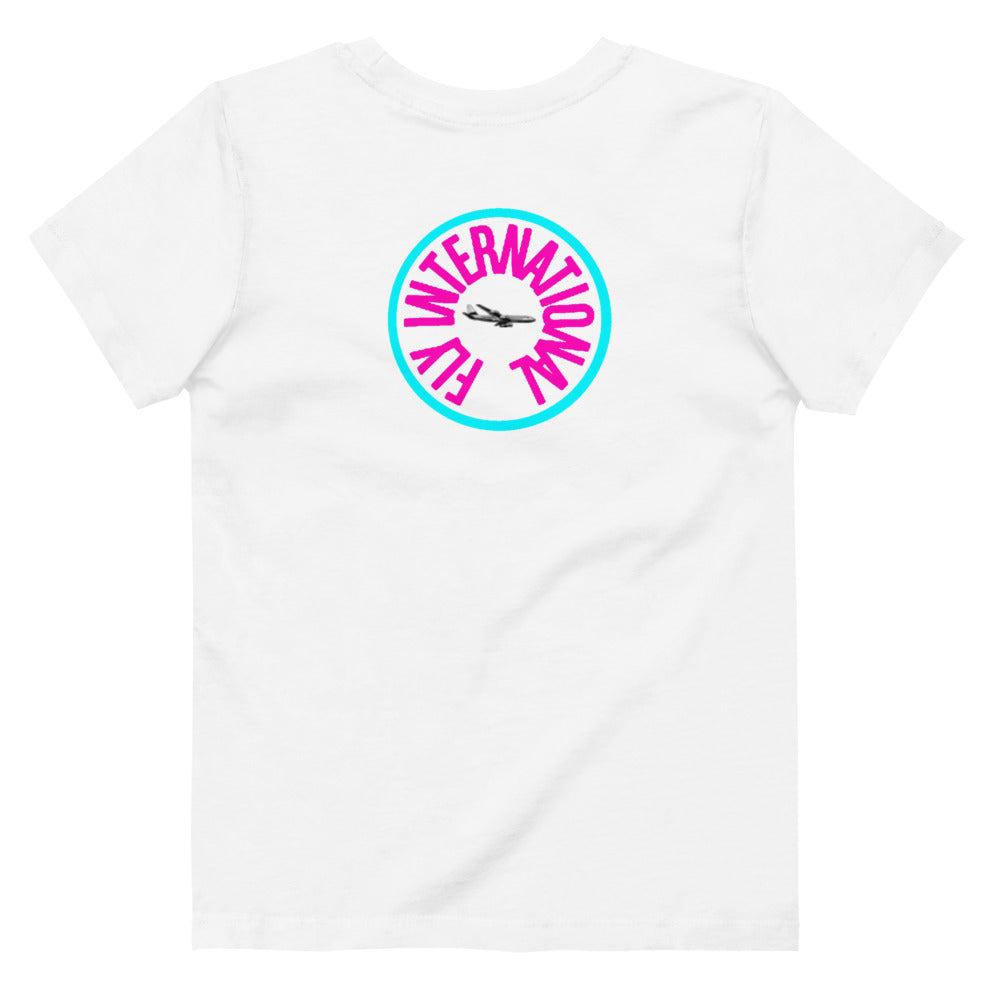 Candy Pink / White Organic Cotton Kids T-Shirt