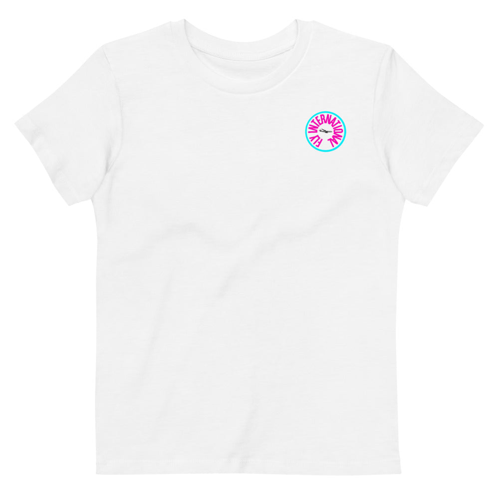 Candy Pink / White Organic Cotton Kids T-Shirt