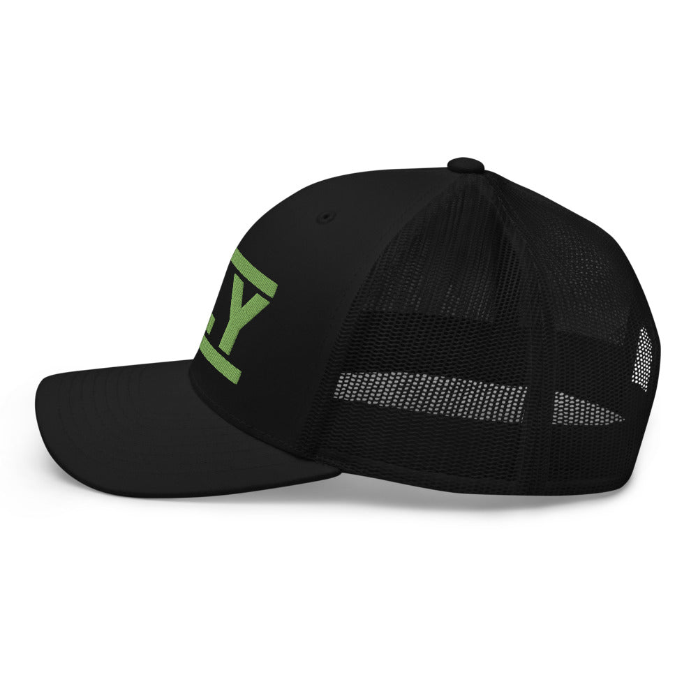 Lime Green Logo Trucker Cap