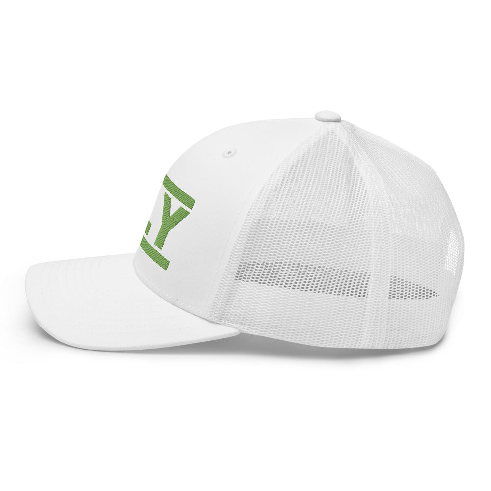 Lime Green Logo Trucker Cap