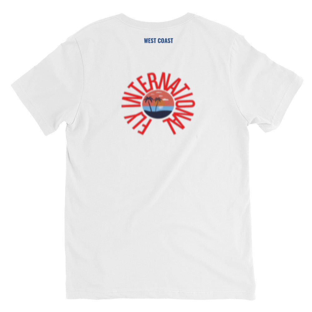 California Unisex Short Sleeve V-Neck T-Shirt