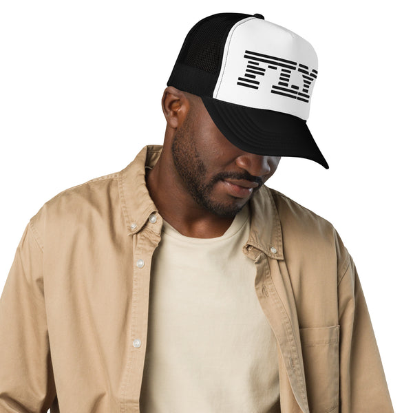 Black / White FLY  Trucker Hat