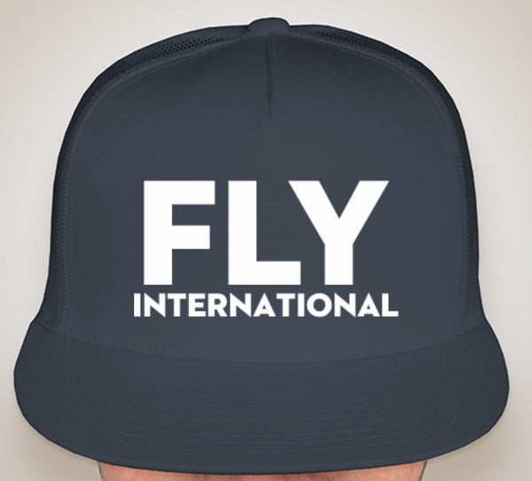 Fly International Classic Trucker Hat — Navy Blue