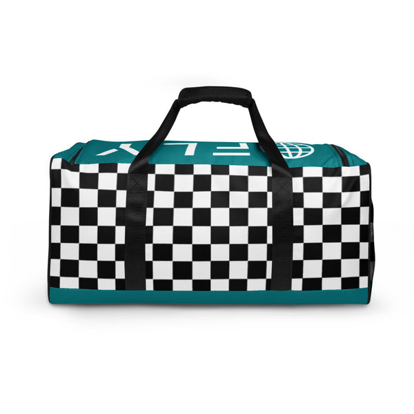 Checkered Aqua Duffle bag