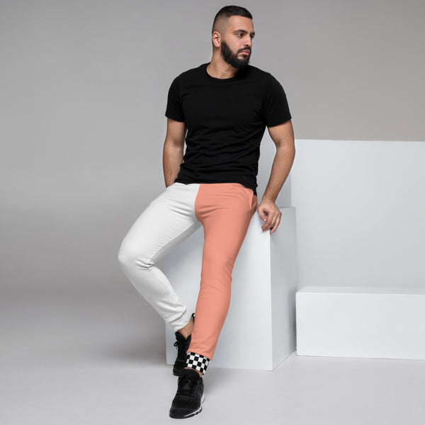 Peach / White Men's Joggers