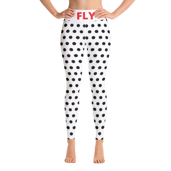 Black Polka dot Yoga Leggings
