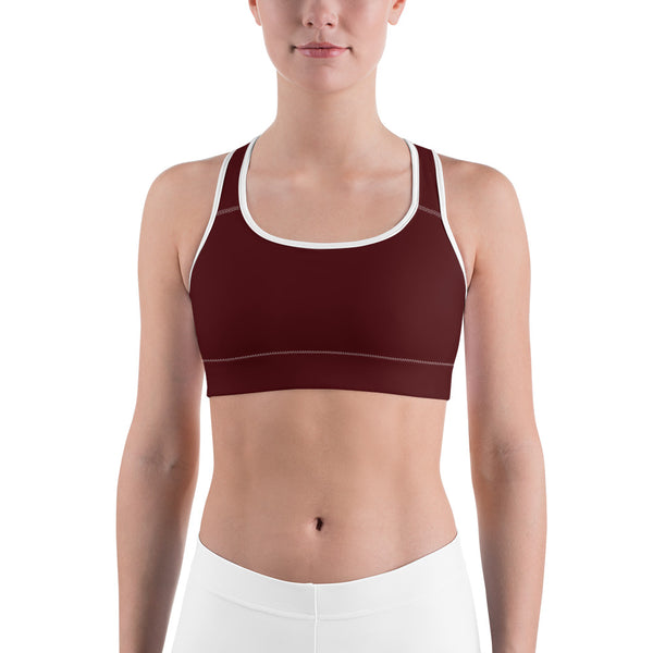 Maroon Sports Bra