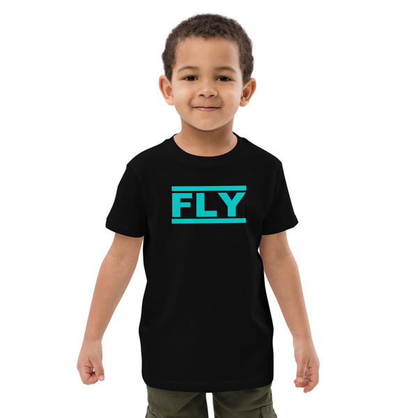 Turquoise Unisex  Organic cotton Kids T-Shirt