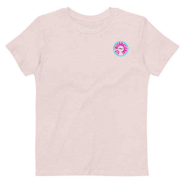 Candy Pink / White Organic Cotton Kids T-Shirt