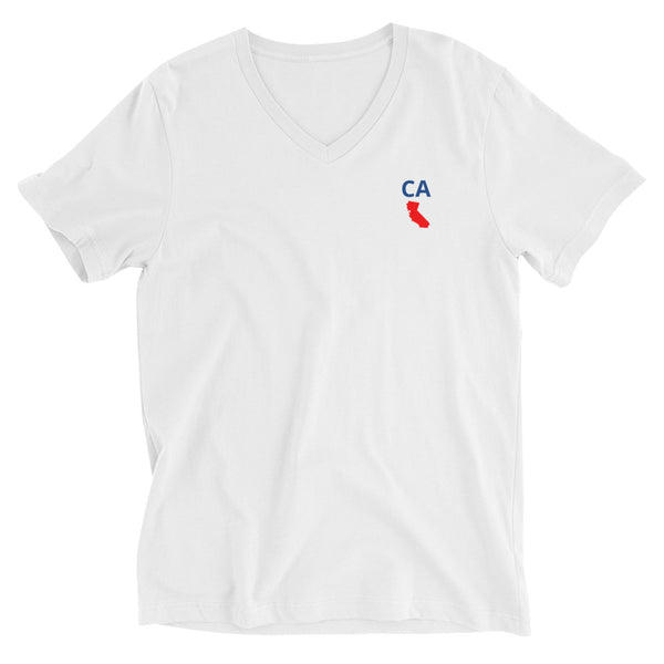 California Unisex Short Sleeve V-Neck T-Shirt